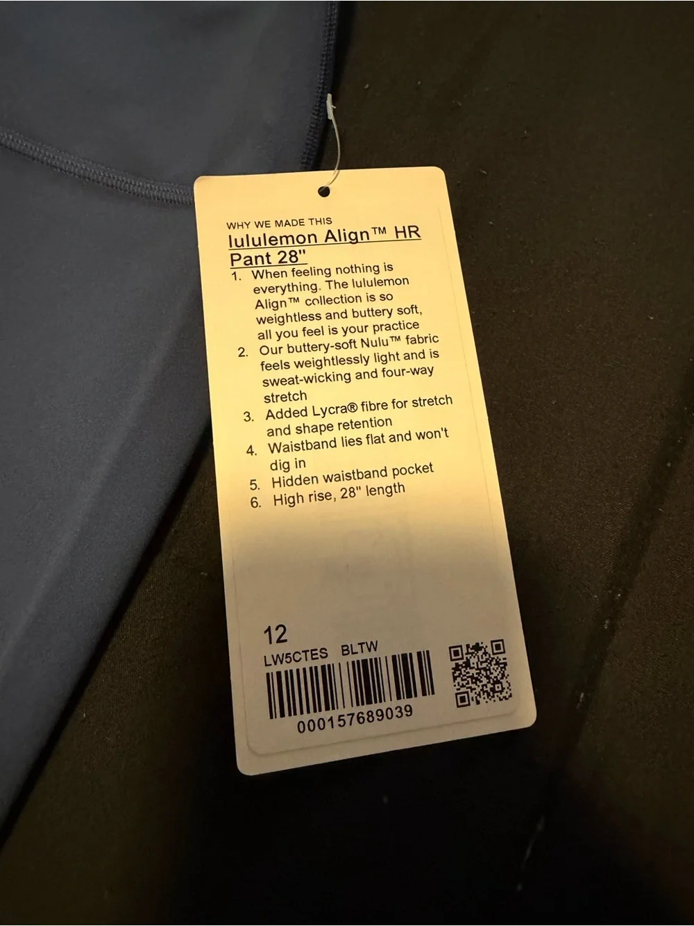 Light Blue Women’s Lululemon Active Leggings Size 12
